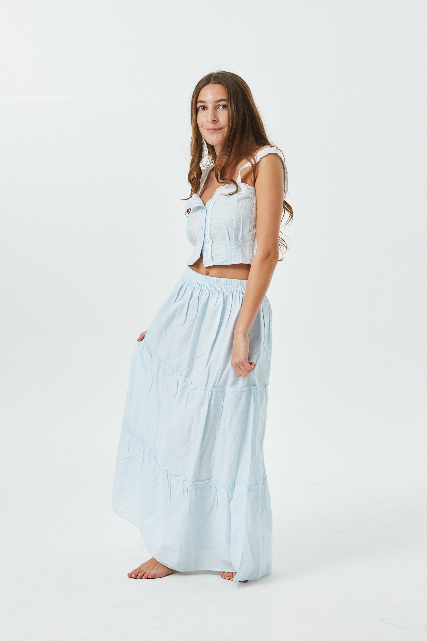 Bella Pastel Blue Heart Maxi