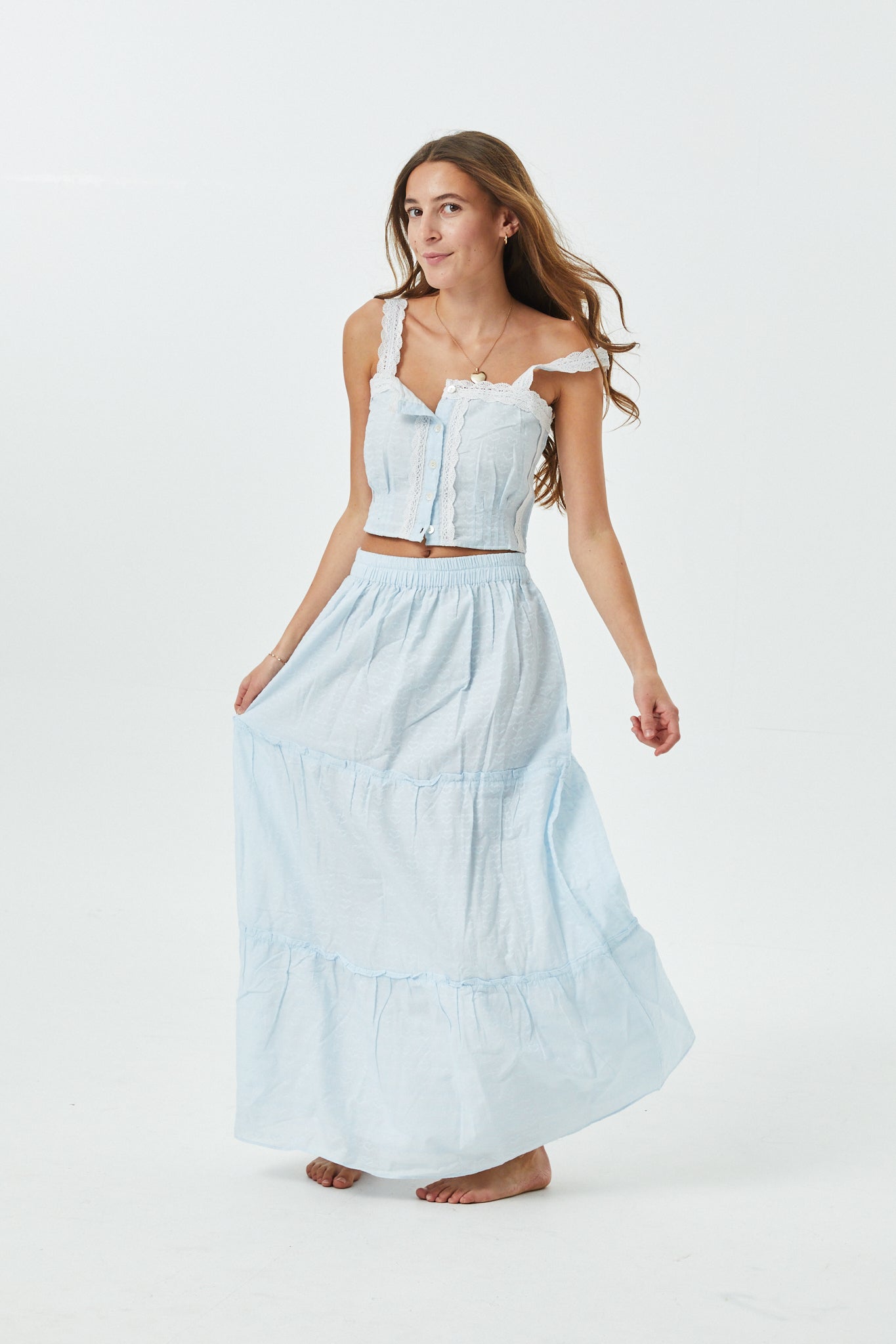 Bella Pastel Blue Heart Maxi