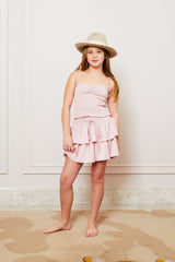 Georgia Ballet Pink Satin Smocked Top