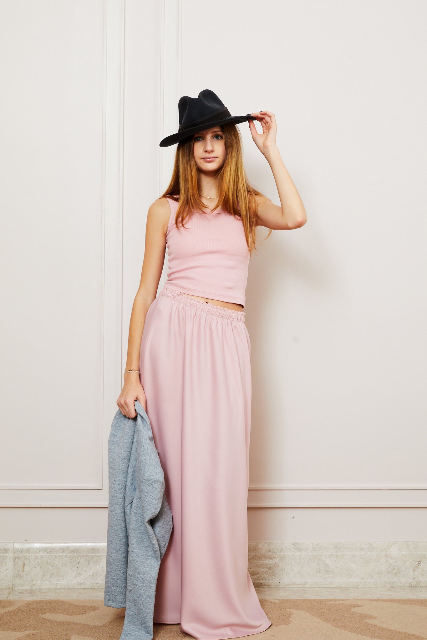 Joey Satin Maxi - Ballet Pink