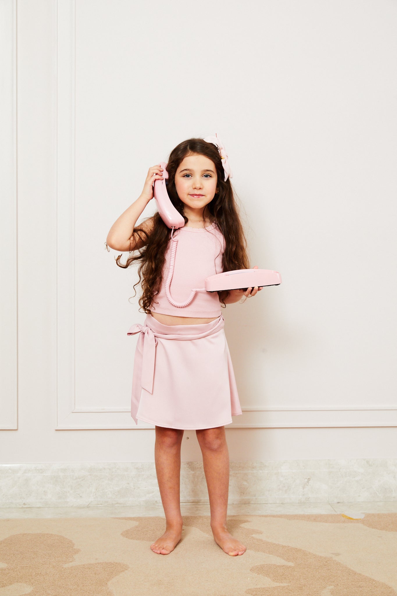 Klara Wrap Skirt Satin Ballet Pink