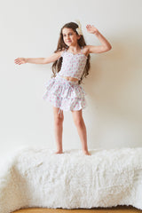 Willow Romantic Rose White With Pink Satin Skort