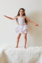 Willow Romantic Rose White With Pink Satin Skort