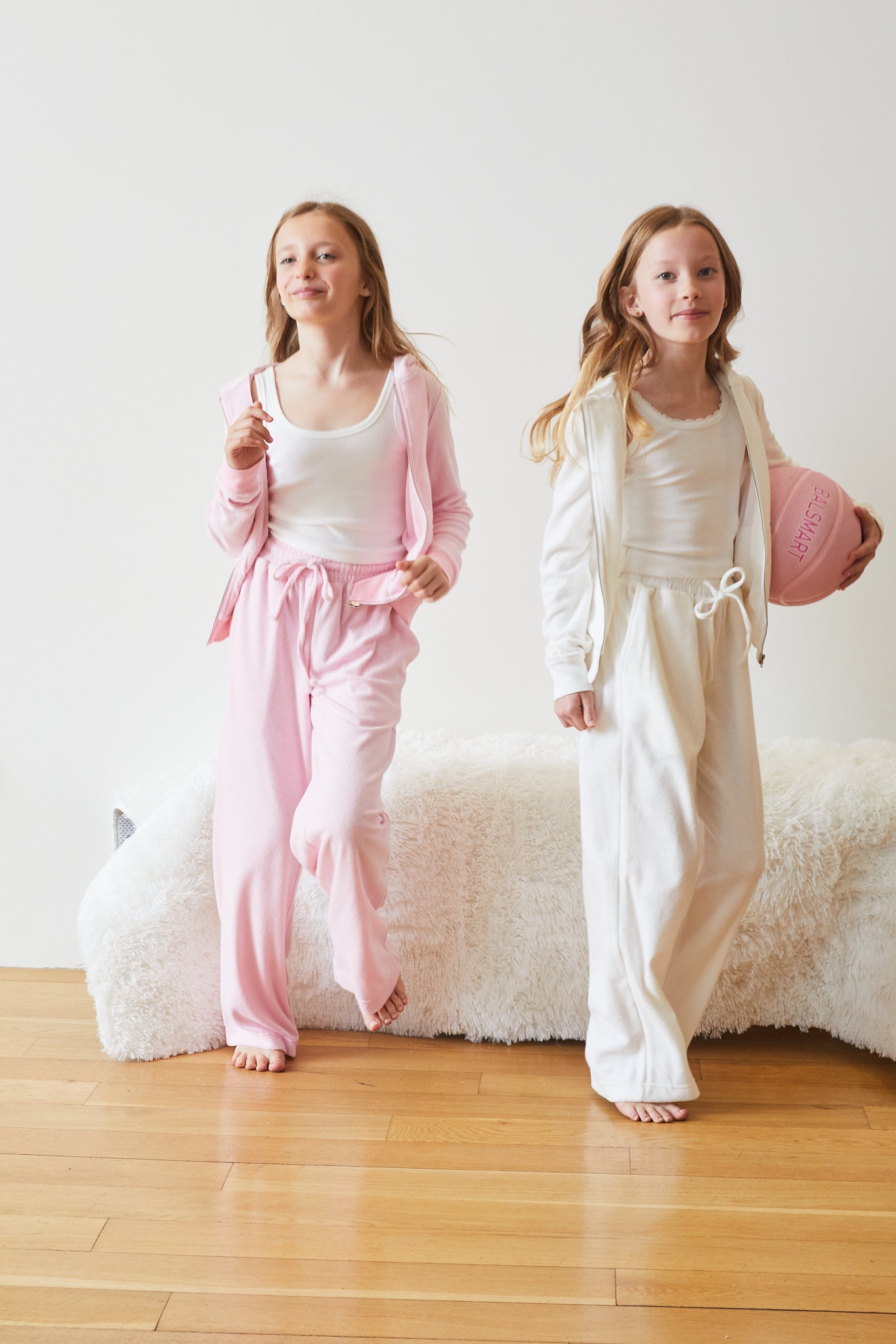 Elle Pink With Cherries Terry Zip Up Hoodie Sweatshirt
