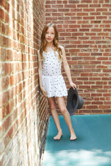 Bailey White With Black Hearts Satin Ballet Dress