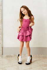 Willow Satin Rose Skort