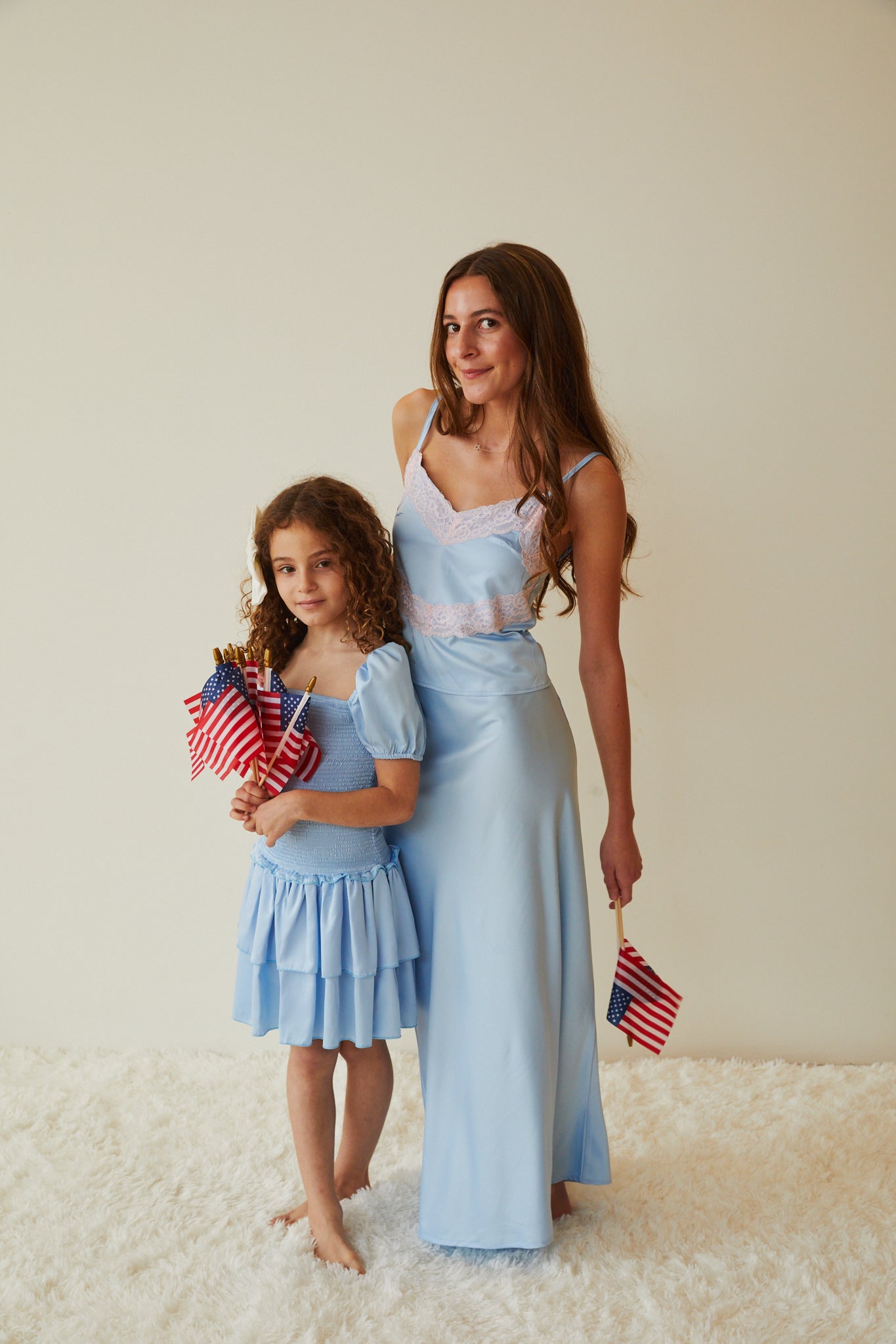 Joey Pastel Blue Satin Maxi