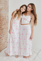 Joey Vintage Romantic Rose Satin Maxi