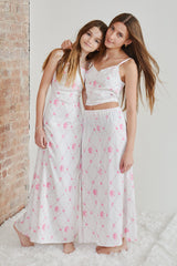 Charlotte Vintage Romantic Rose Long Satin Dress