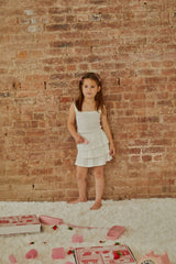 Lizzie White With White Lace Heart Pointelle Tank