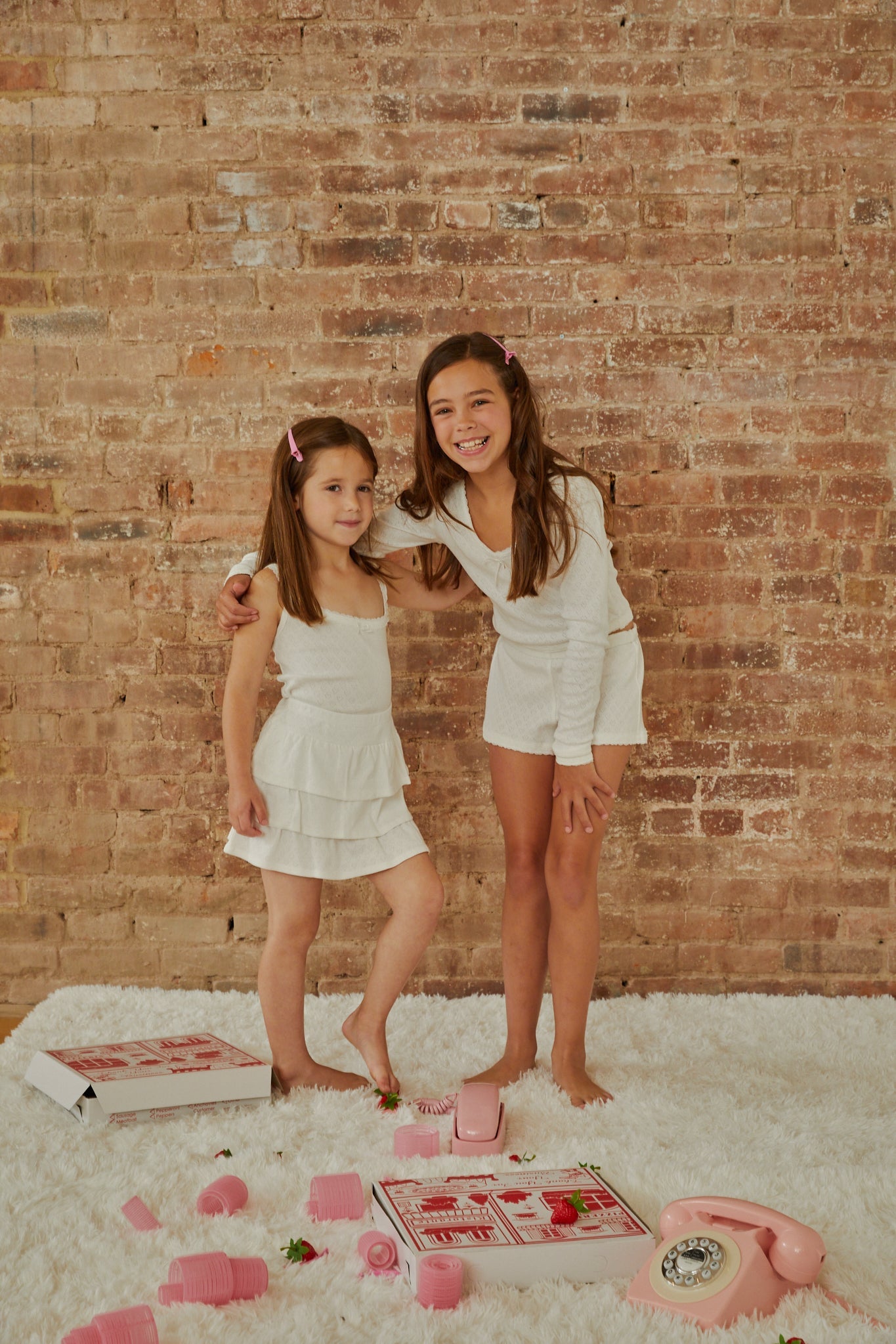 Lizzie White With White Lace Heart Pointelle Tank