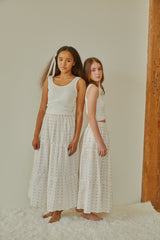 Bella White Heart Lurex Maxi