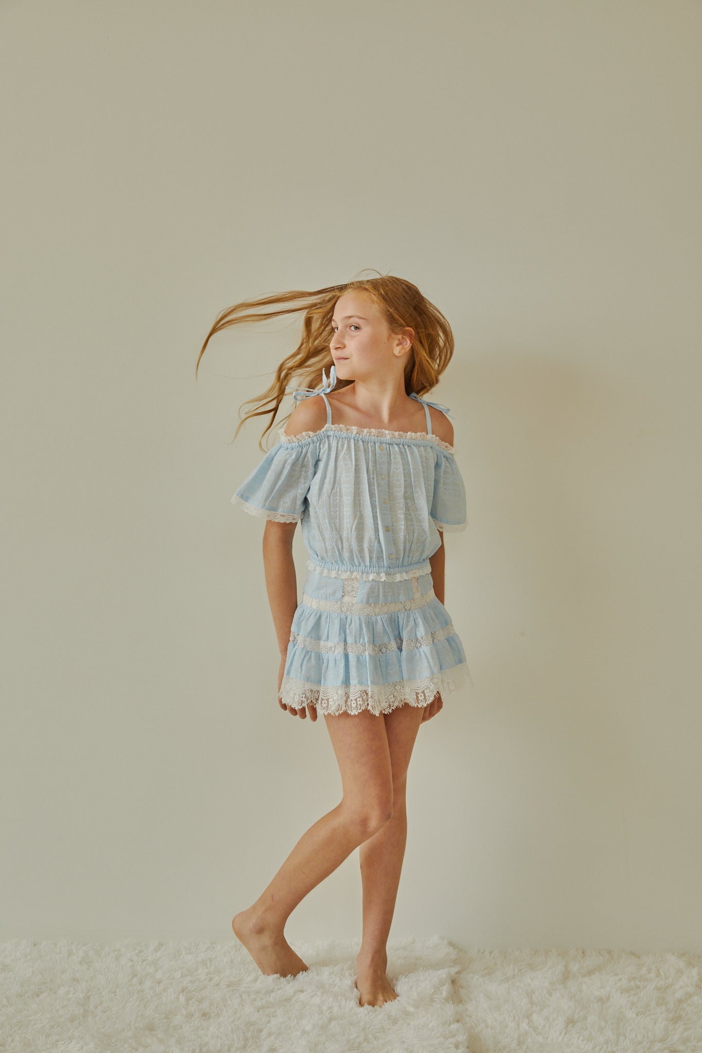 Shay Pastel Blue Heart Top