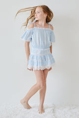 Shay Pastel Blue Heart Top