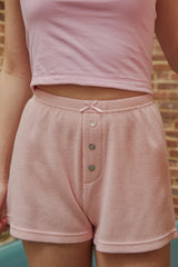 Wes Pastel Pink Waffle Short