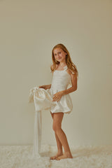 Carolina White Taffeta Dress
