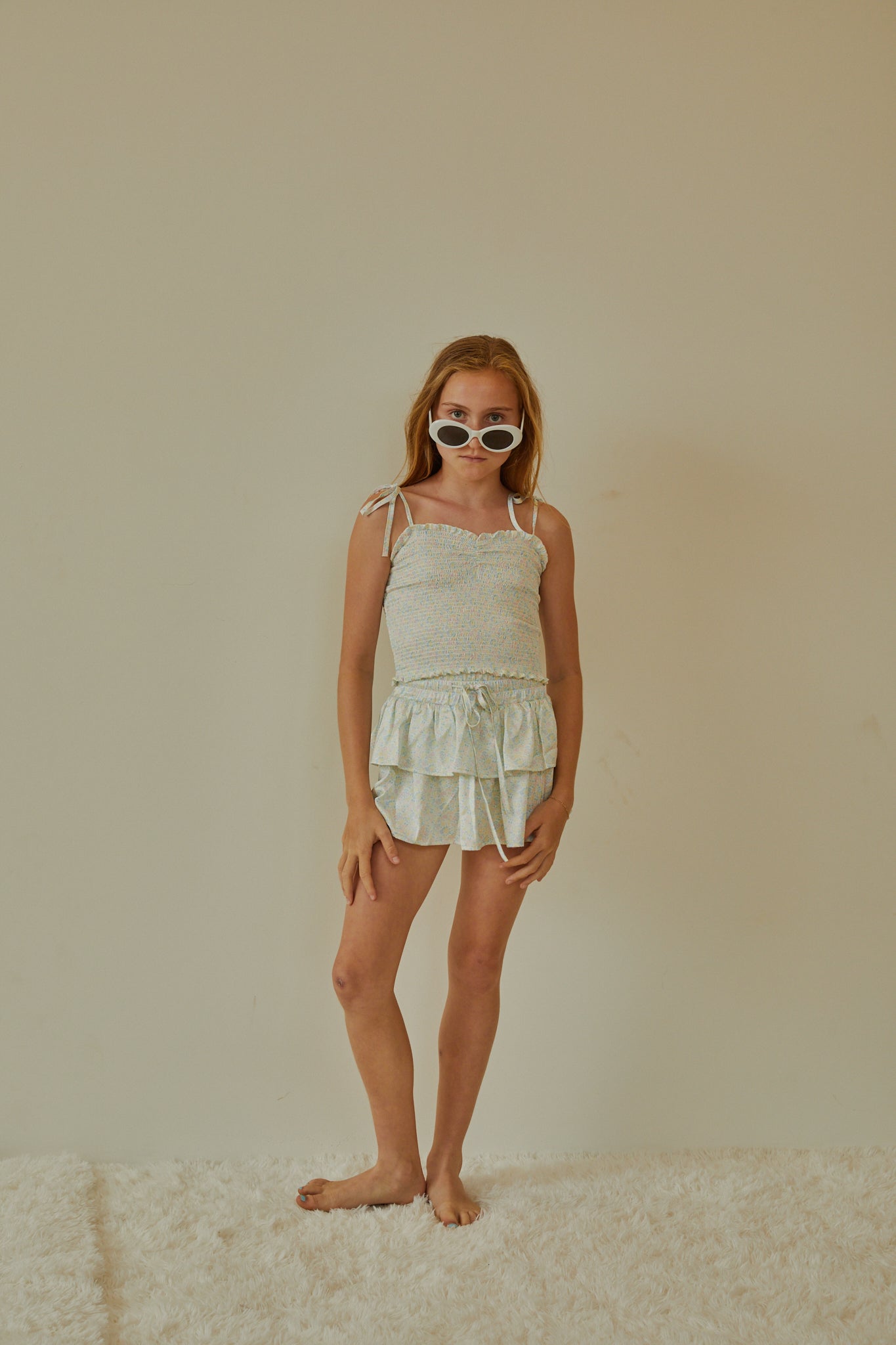 Willow Garden Rose Yellow Satin Skort