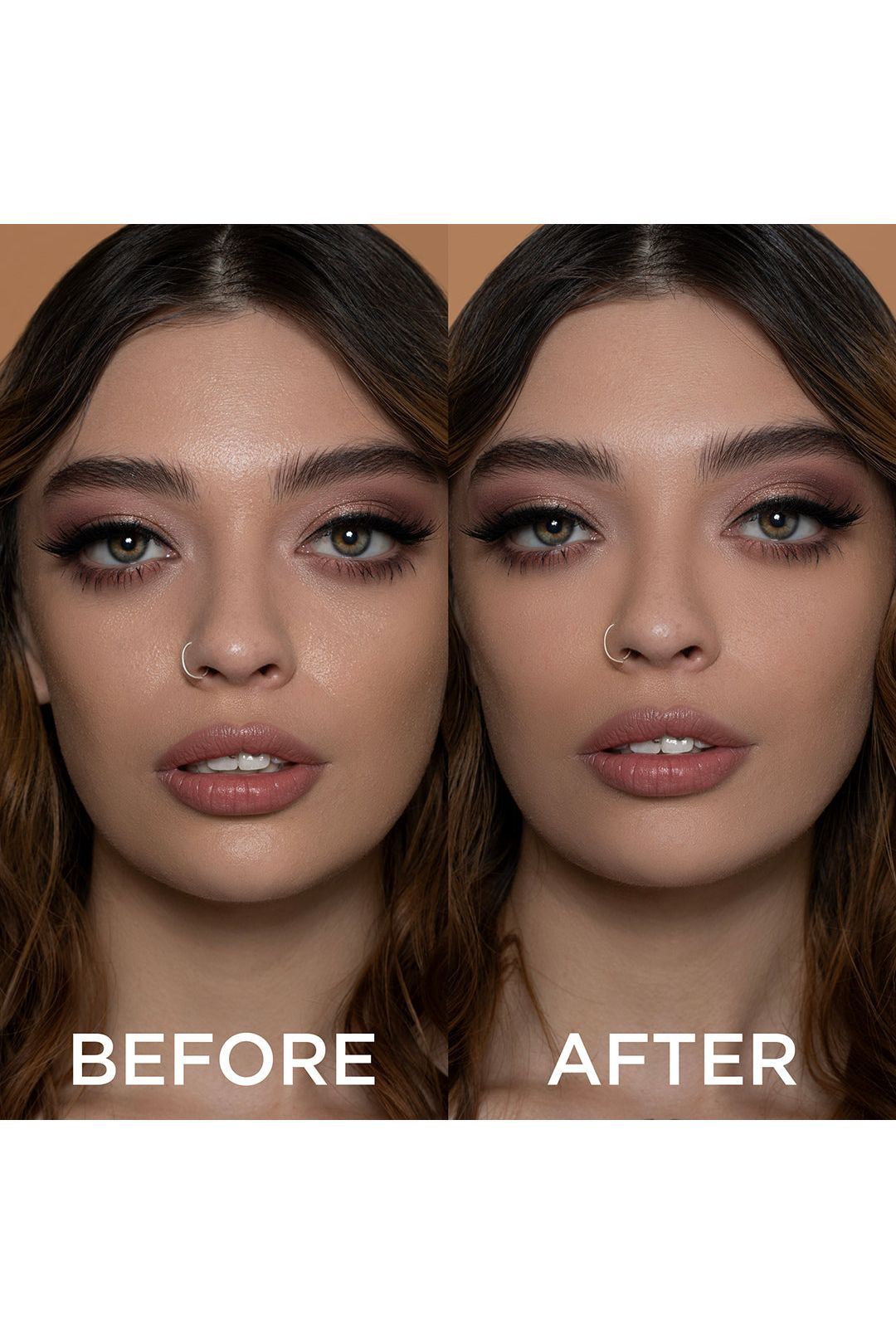 Soft Focus Setting Powder - Buttermilk before After