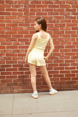 Emma Pastel Yellow With Heart & Arrow Terry Tank