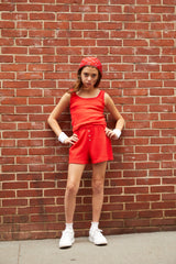 Wes Camp Red Waffle Short