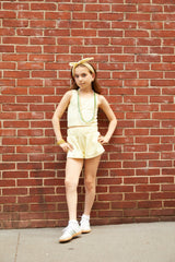 Sammie Pastel Yellow With Heart & Arrow Terry Shorts
