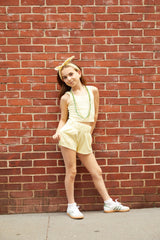 Sammie Pastel Yellow With Heart & Arrow Terry Shorts