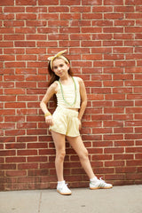 Sammie Pastel Yellow With Heart & Arrow Terry Shorts
