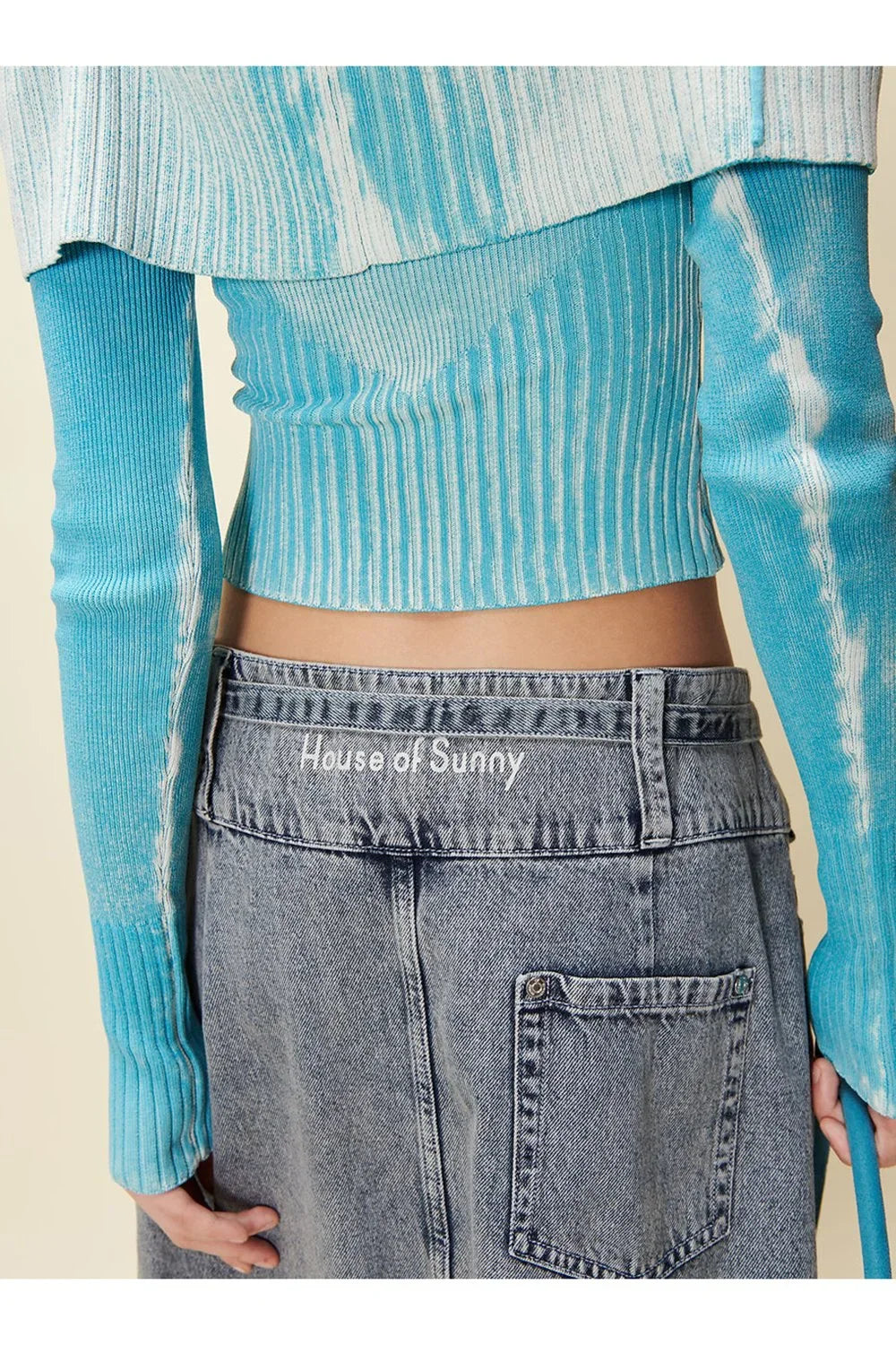 House of Sunny Low Rider Denim Skirt