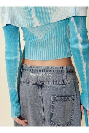 House of Sunny Low Rider Denim Skirt