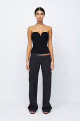 Bec + Bridge Vesna Strapless Knit Top - Black