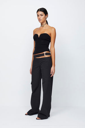 Bec + Bridge Vesna Strapless Knit Top - Black