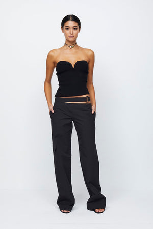 Bec + Bridge Vesna Strapless Knit Top - Black