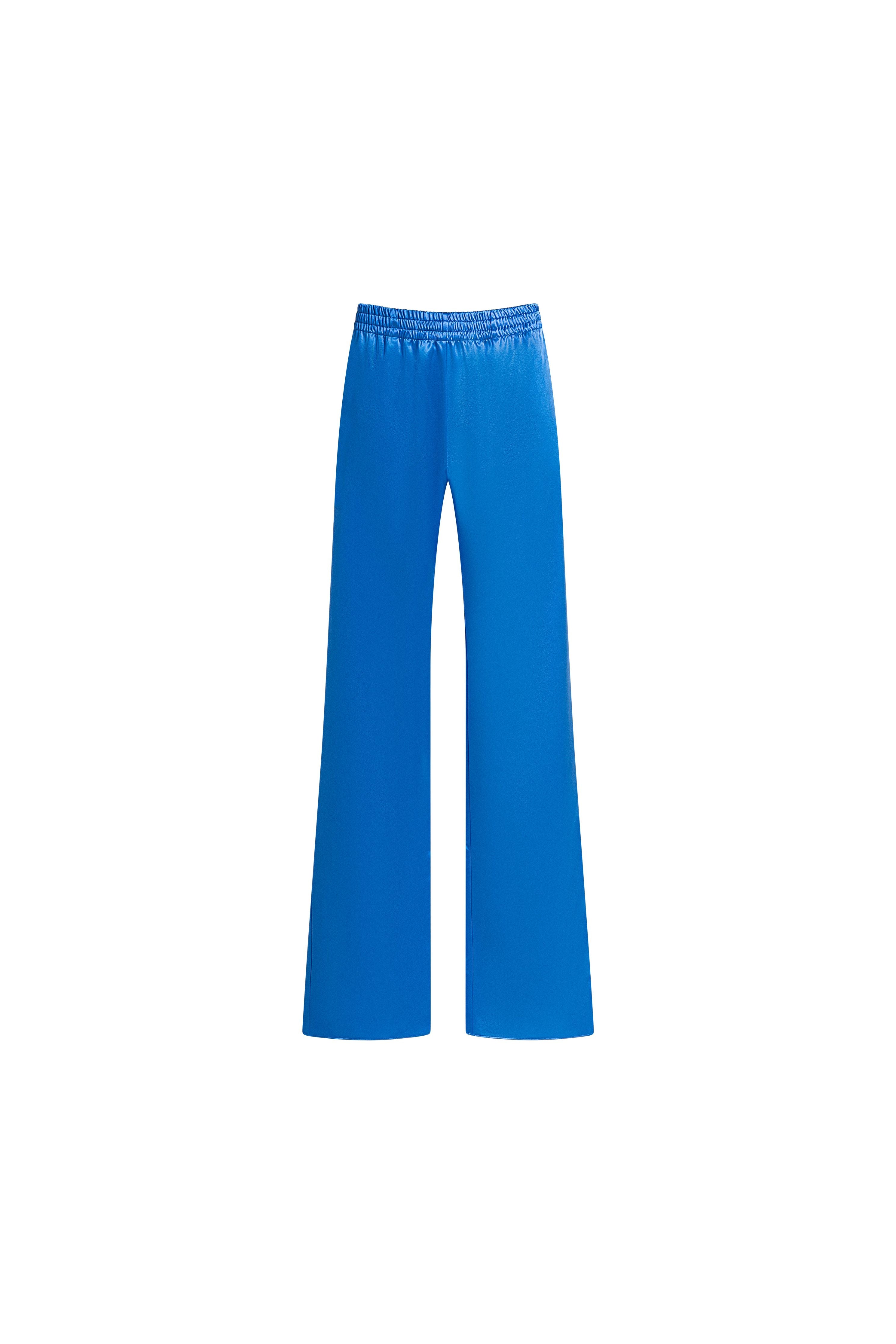 Emery Pants Royal Blue Satin Silk