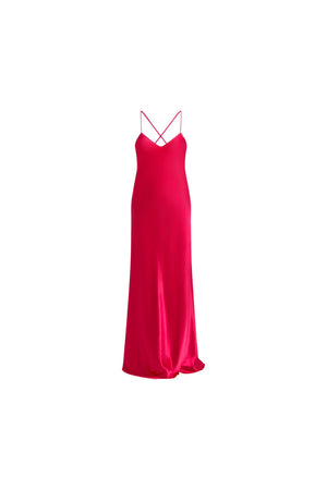 Jadi Fraise Satin Silk Dress