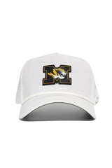 Show your University of Missouri Tigers pride with the No Rivals Mizzou Gameday Hat, a white snapback featuring a bold black M and tiger head logo. This officially licensed cap is perfect for any Mizzou fan.