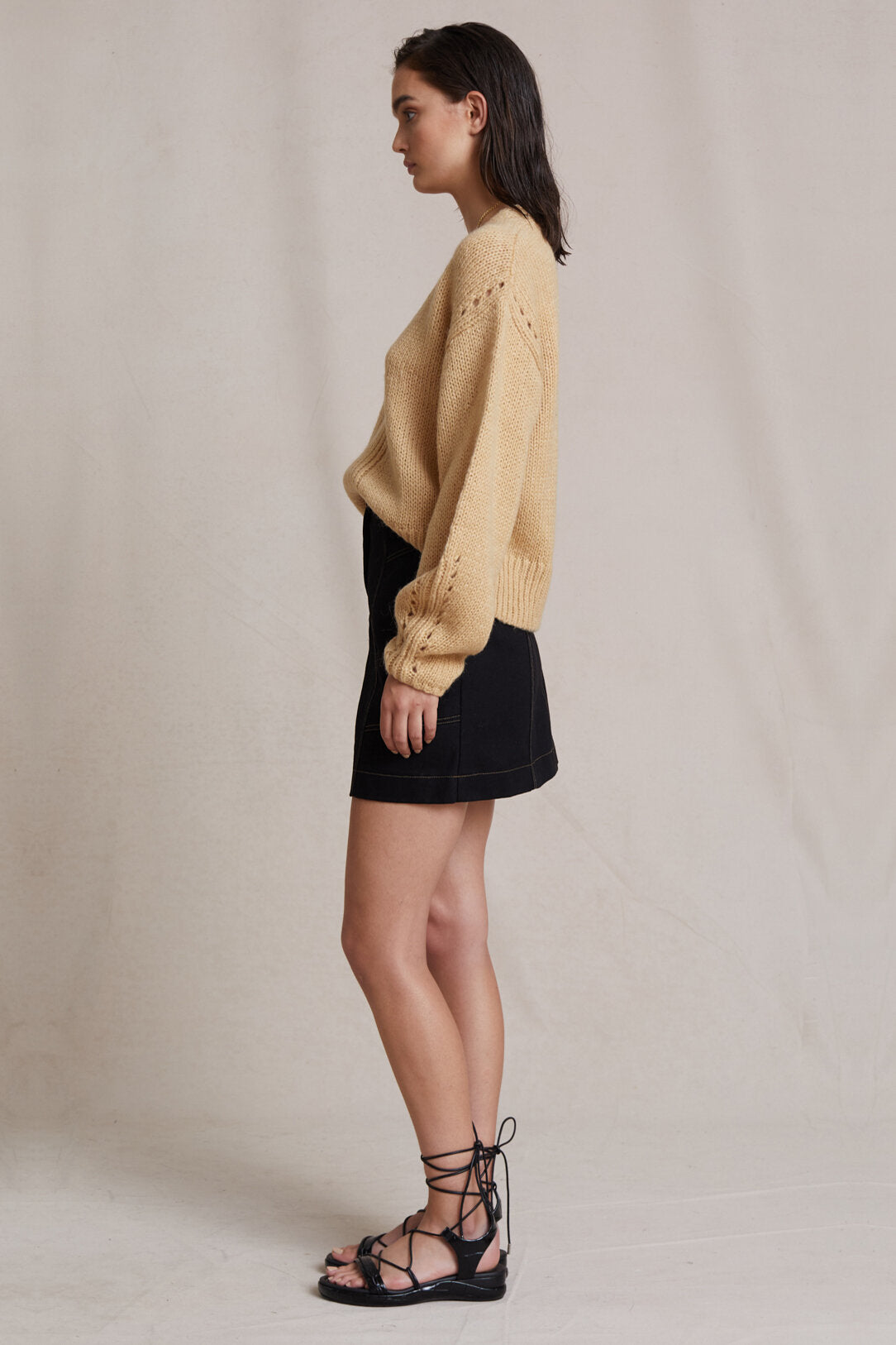 Bec + Bridge Willa Knit V-Neck Jumper - Sand