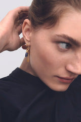 PDPAOLA Yellow Aventurine Large Jupiter Single Hoop