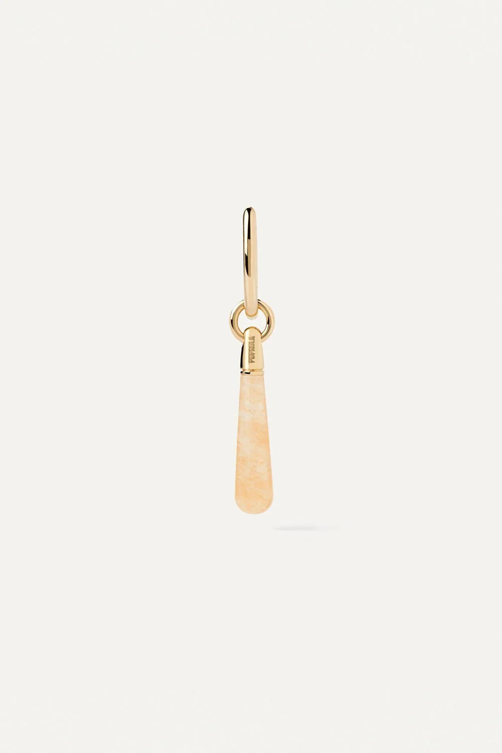 PDPAOLA Yellow Aventurine Large Jupiter Single Hoop