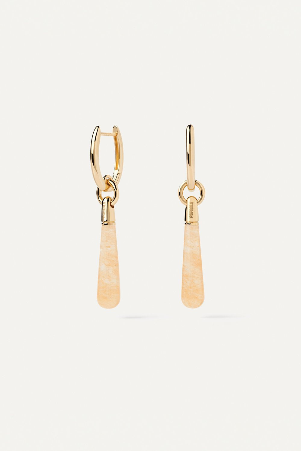 PDPAOLA Yellow Aventurine Large Jupiter Single Hoop