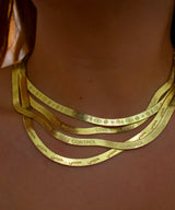 Habibi Herringbone Chain Necklace | Silver
