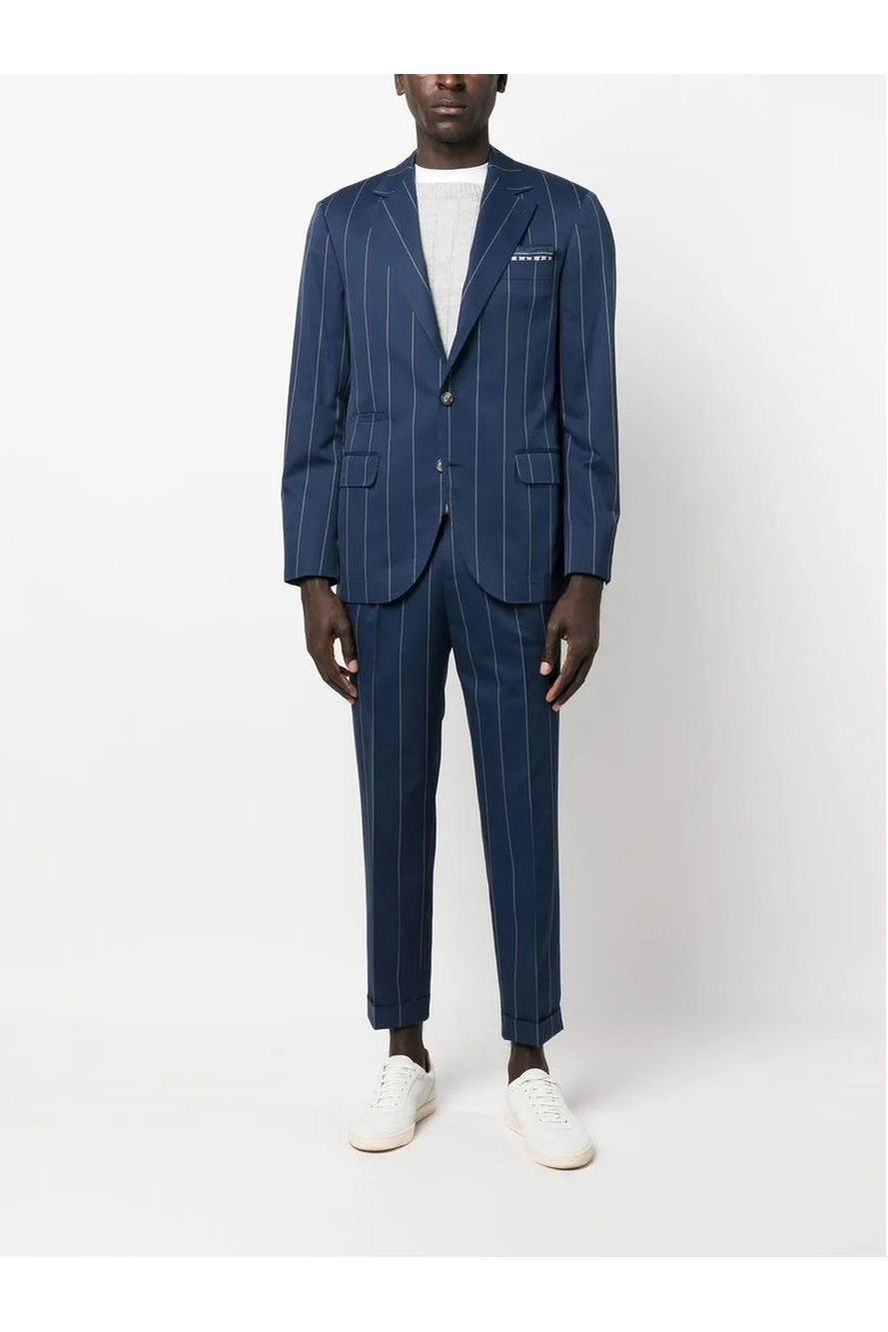 Brunello Cucinelli | Pinstripe-Print Single-Breasted Blazer