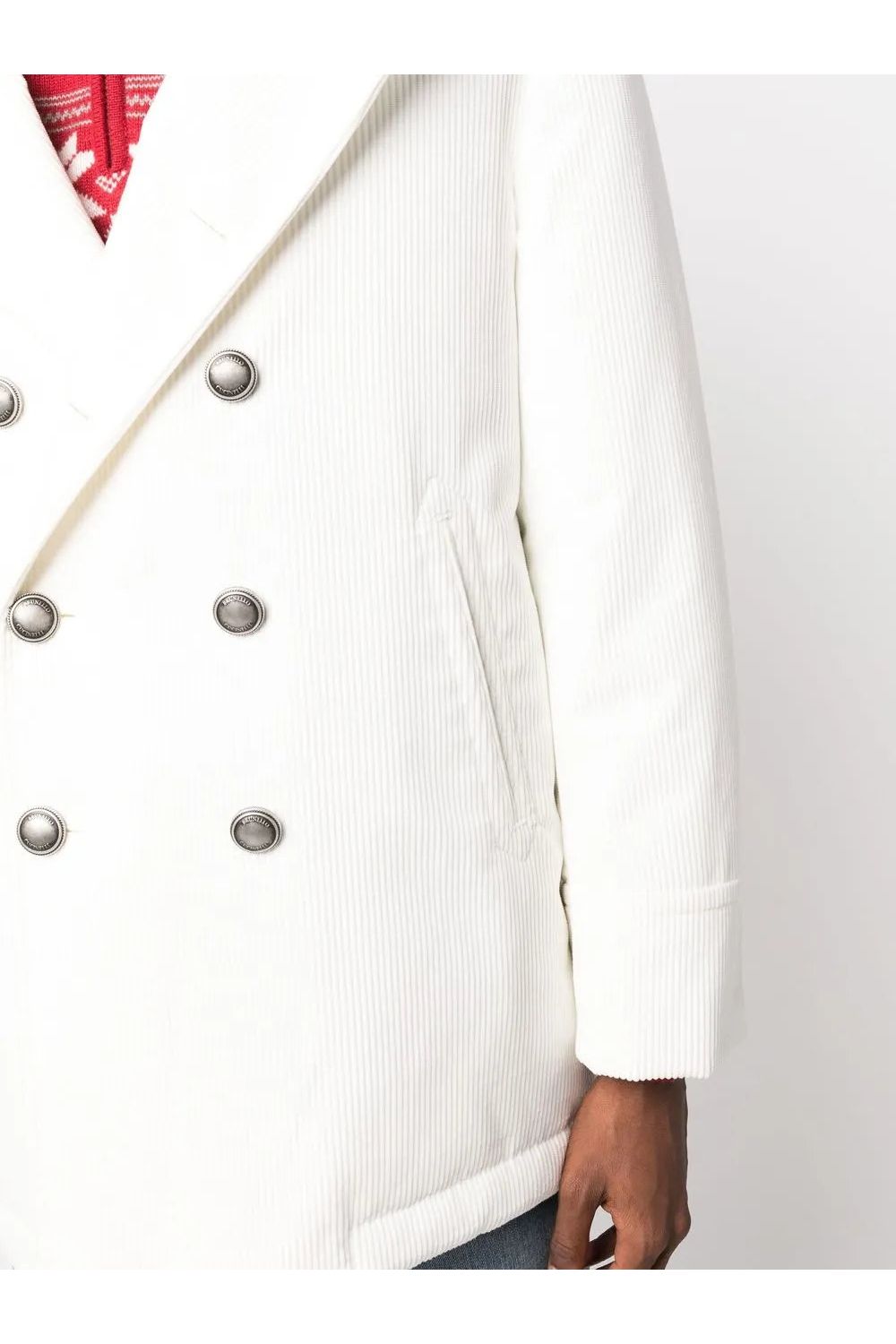 BRUNELLO CUCINELLI | Caban Double-Breasted Corduroy Coat