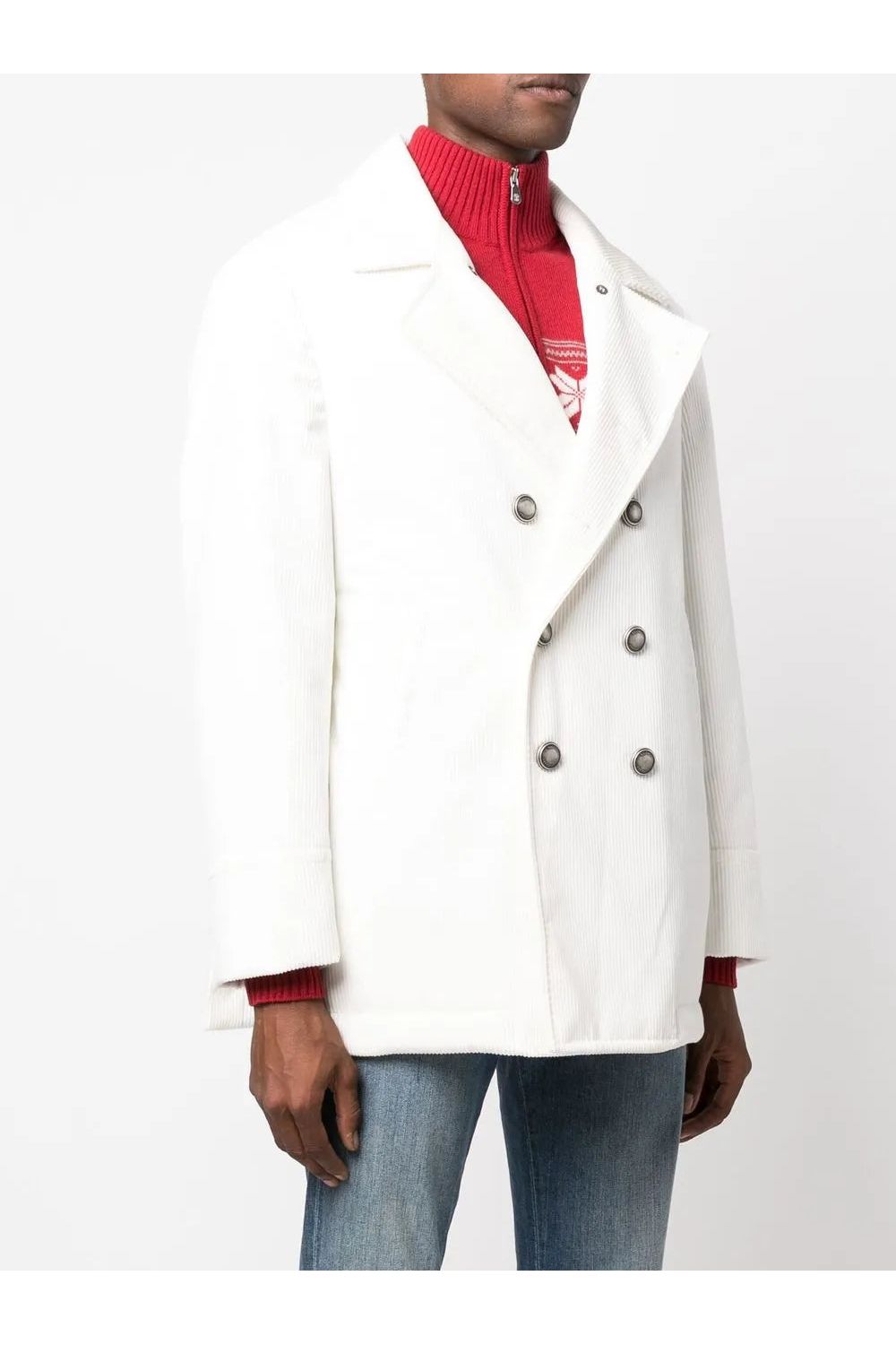BRUNELLO CUCINELLI | Caban Double-Breasted Corduroy Coat