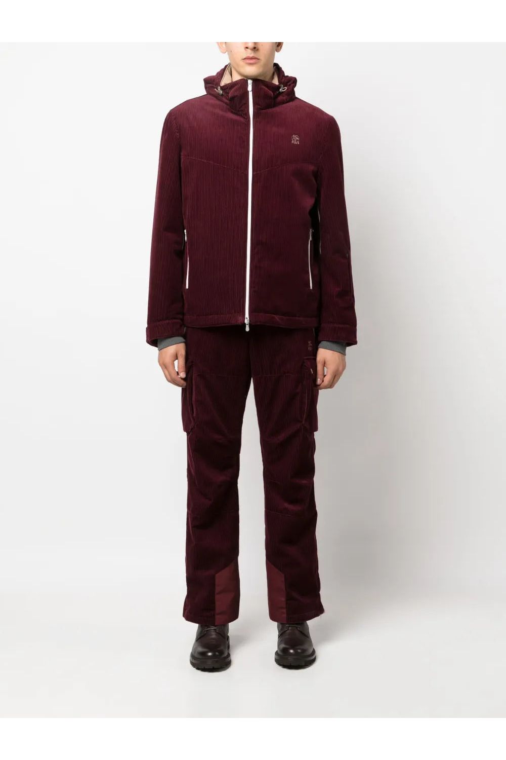 BRUNELLO CUCINELLI | Logo-Embroidered Corduroy Trousers