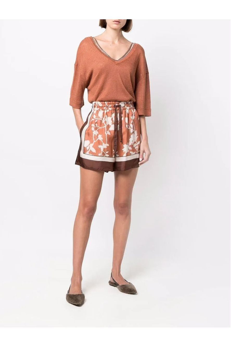 Brunello Cucinelli | Floral-Print Bermuda Short