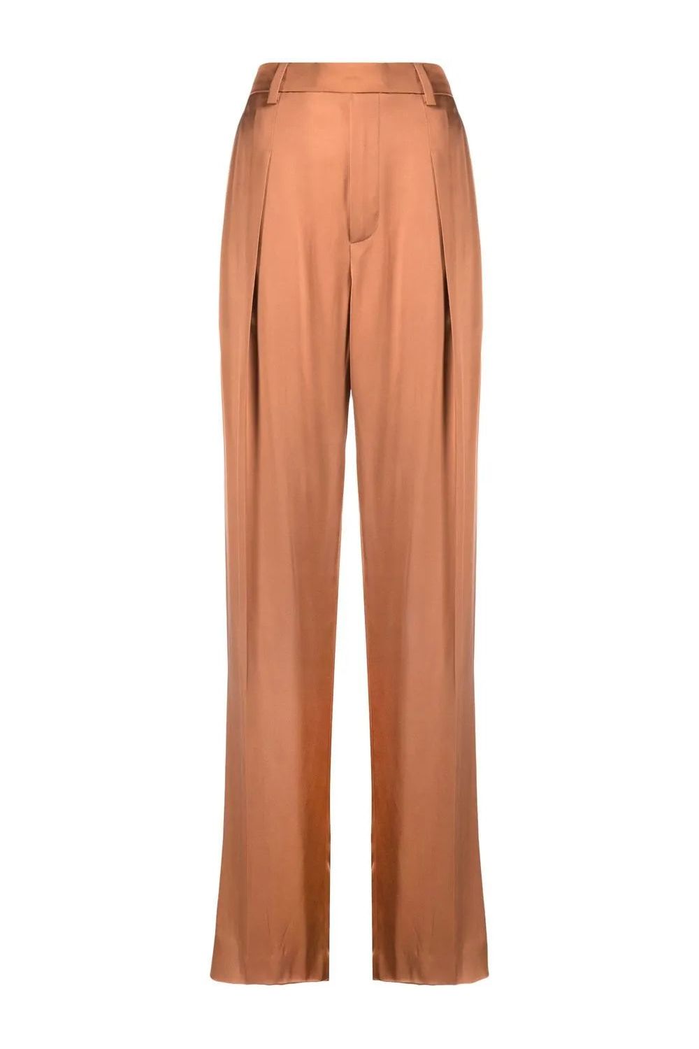 BRUNELLO CUCINELLI | High-Waisted Silk Tailored Trousers