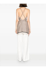 BRUNELLO CUCINELLI | Geometric-Print Silk Top