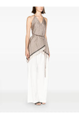 BRUNELLO CUCINELLI | Geometric-Print Silk Top