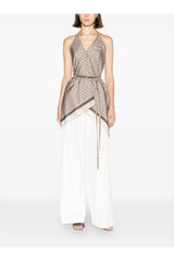 BRUNELLO CUCINELLI | Geometric-Print Silk Top