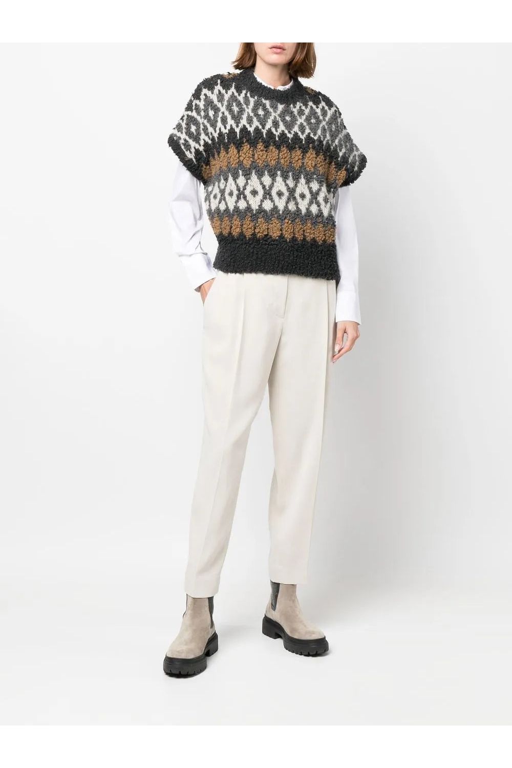 BRUNELLO CUCINELLI | High-Waisted Tailored Trousers